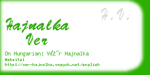 hajnalka ver business card